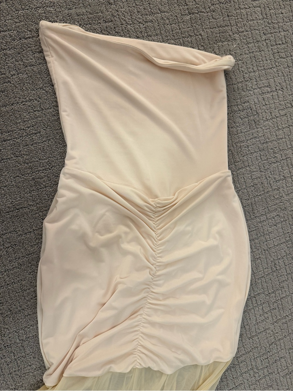 Meshki Ivory Off-Shoulder Mesh Maxi Dress - Picture 6 of 6